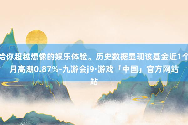给你超越想像的娱乐体验。历史数据显现该基金近1个月高潮0.87%-九游会j9·游戏「中国」官方网站