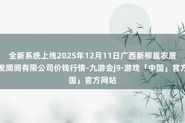 全新系统上线2025年12月11日广西新柳邕农居品批发阛阓有限公司价钱行情-九游会j9·游戏「中国」官方网站
